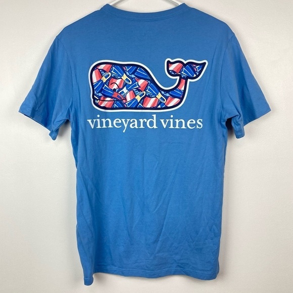 VINEYARD VINES Whale Logo Pocket Tee Shirt, Blue - Picture 10 of 10